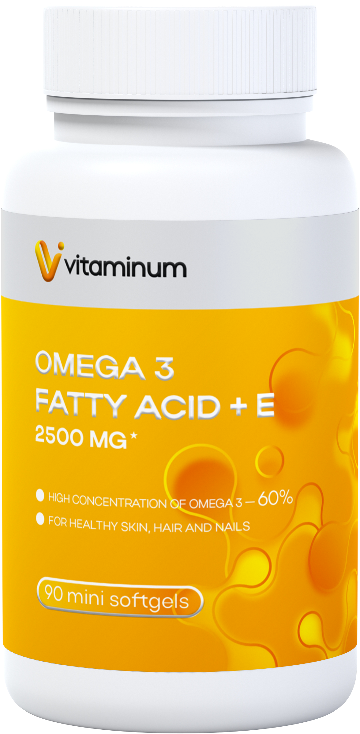  Vitaminum ОМЕГА 3 60% + витамин Е (2500 MG*) 90 капсул 700 мг   в Мысках