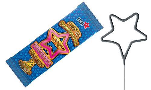  Бенгальские свечи фигурные 2 шт "Звездочка"  в Мысках